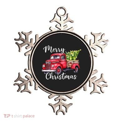 Merry Christmas Red Truck Ornament