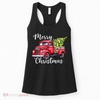 Merry Christmas Red Truck Women's Tank Top thumb 0