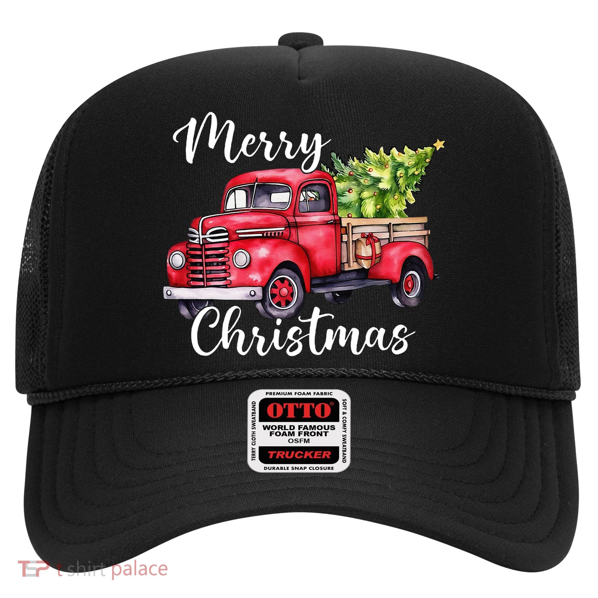 Merry Christmas Red Truck Hat