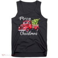 Merry Christmas Red Truck Tank Top thumb 0