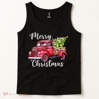 Merry Christmas Red Truck Tank Top thumb 2