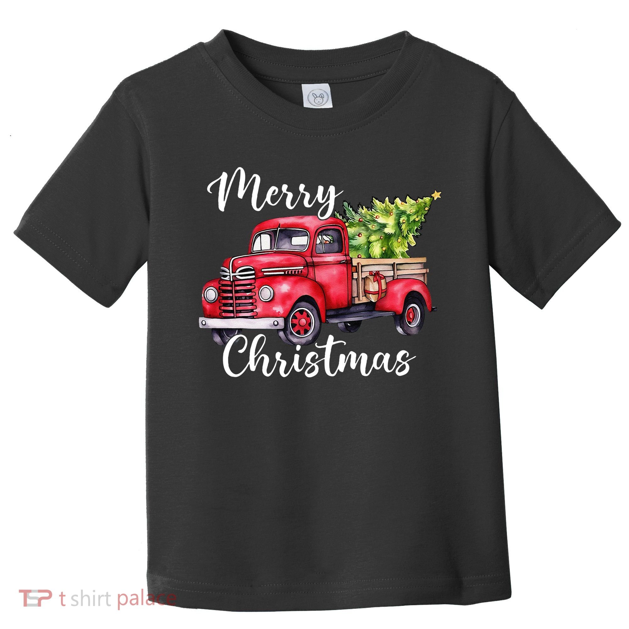 Merry Christmas Red Truck Toddler T-Shirt