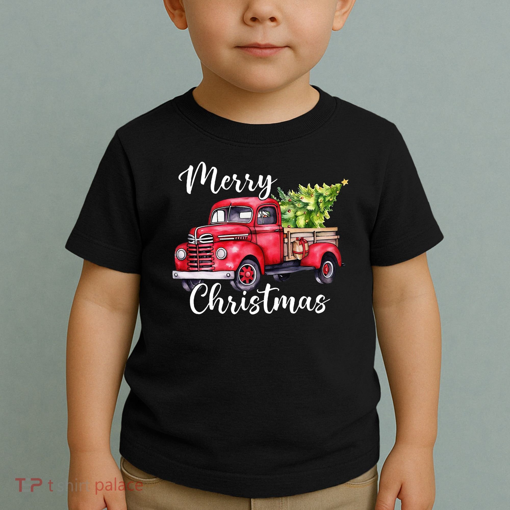Merry Christmas Red Truck Toddler T-Shirt