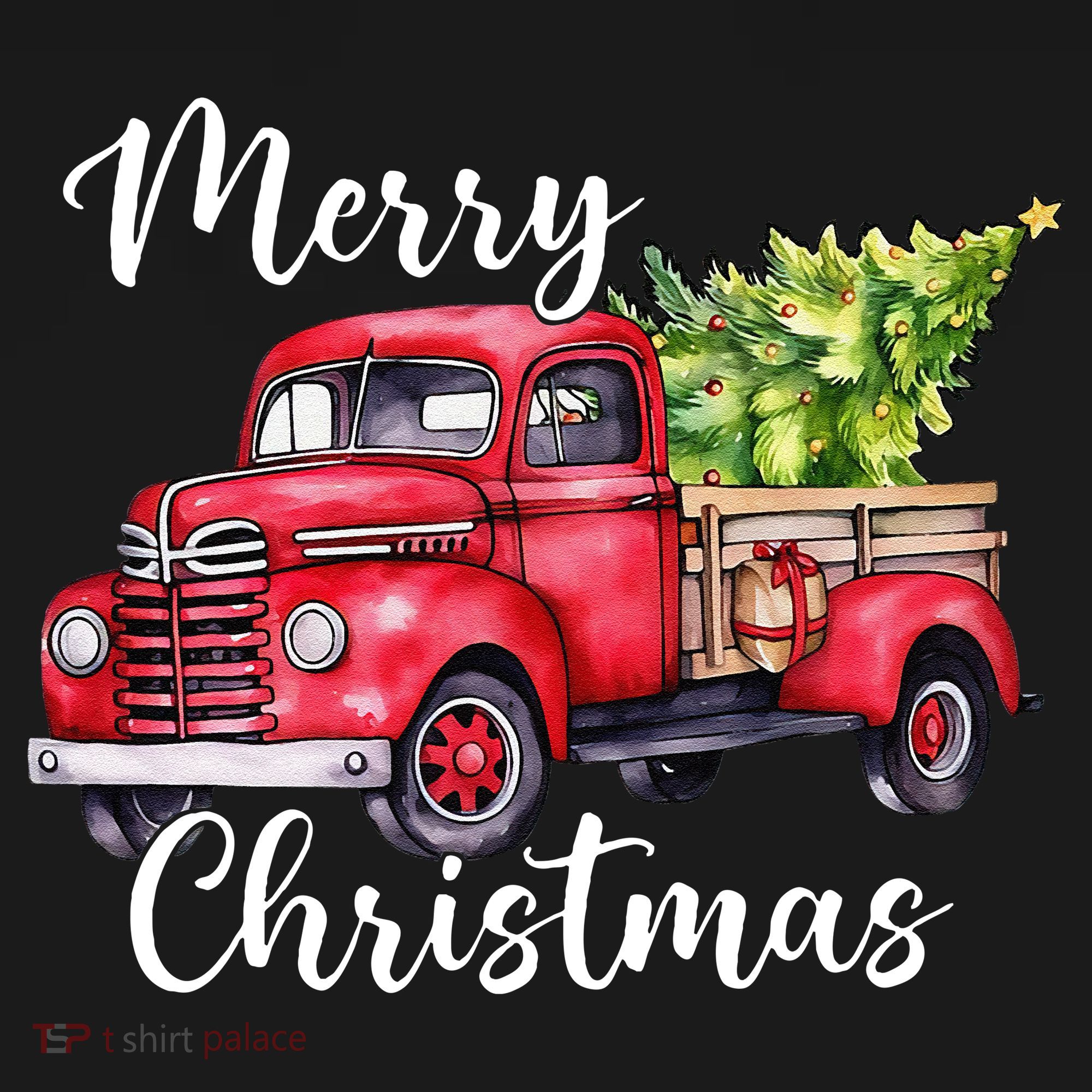 Merry Christmas Red Truck Visor