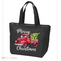 Merry Christmas Red Truck Tote Bag thumb 3