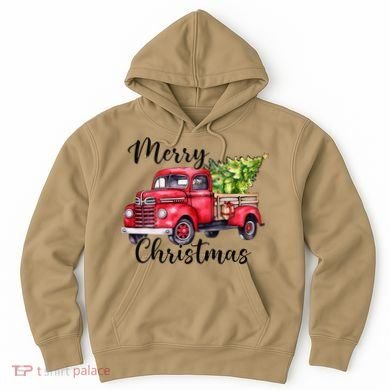 Merry Christmas Red Truck Hoodie