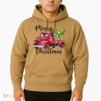 Merry Christmas Red Truck Hoodie thumb 2