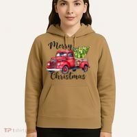 Merry Christmas Red Truck Hoodie thumb 5