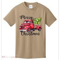 Merry Christmas Red Truck Kids T-Shirt thumb 0