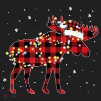 Moose Christmas Red Plaid Buffalo Pajama Matching Gift TShirt Tumbler thumb 3
