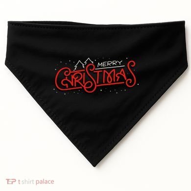 Merry Christmas Retro USA-Made Doggie Bandana