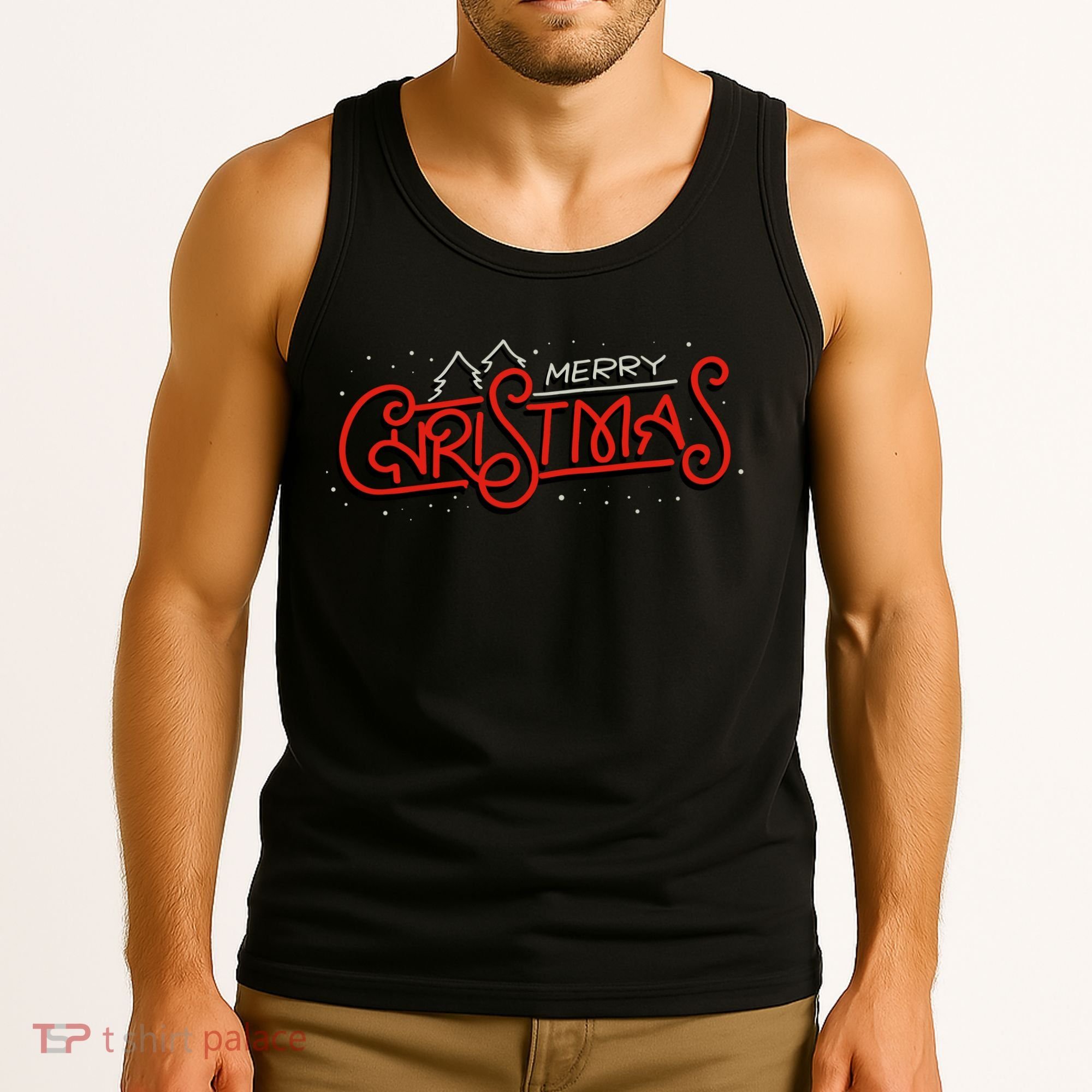 Merry Christmas Retro Tank Top