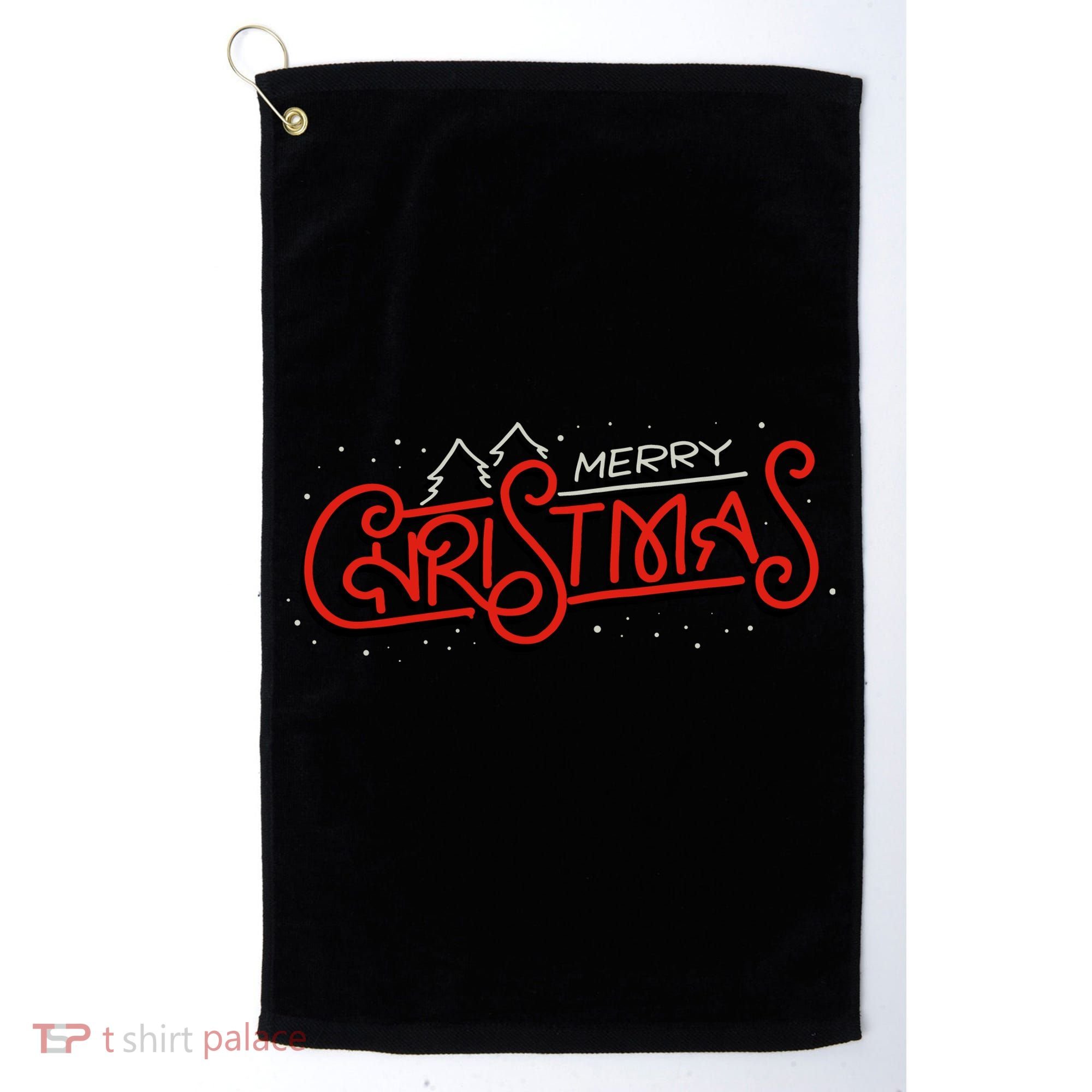 Merry Christmas Retro Golf Towel