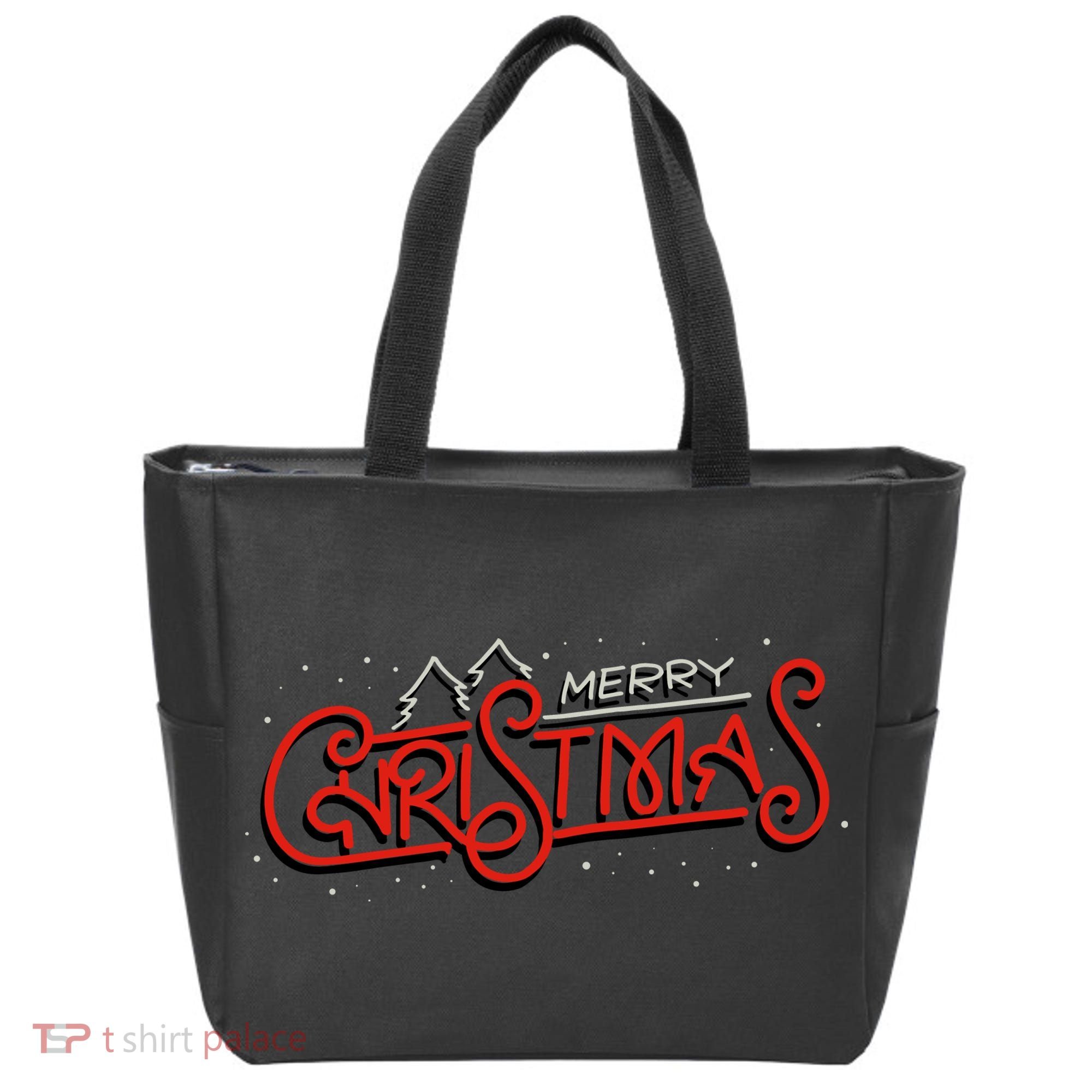 Merry Christmas Retro Tote Bag