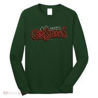 Merry Christmas Retro Long Sleeve Shirt thumb 0