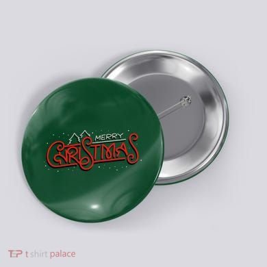 Merry Christmas Retro Button
