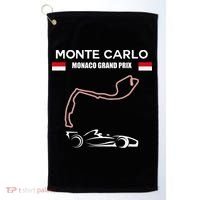 Monte Carlo Race Track Formula Racing Car Monaco Main Price Golf Towel thumb 0