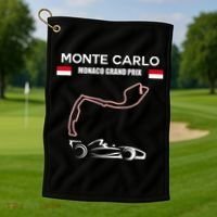 Monte Carlo Race Track Formula Racing Car Monaco Main Price Golf Towel thumb 1