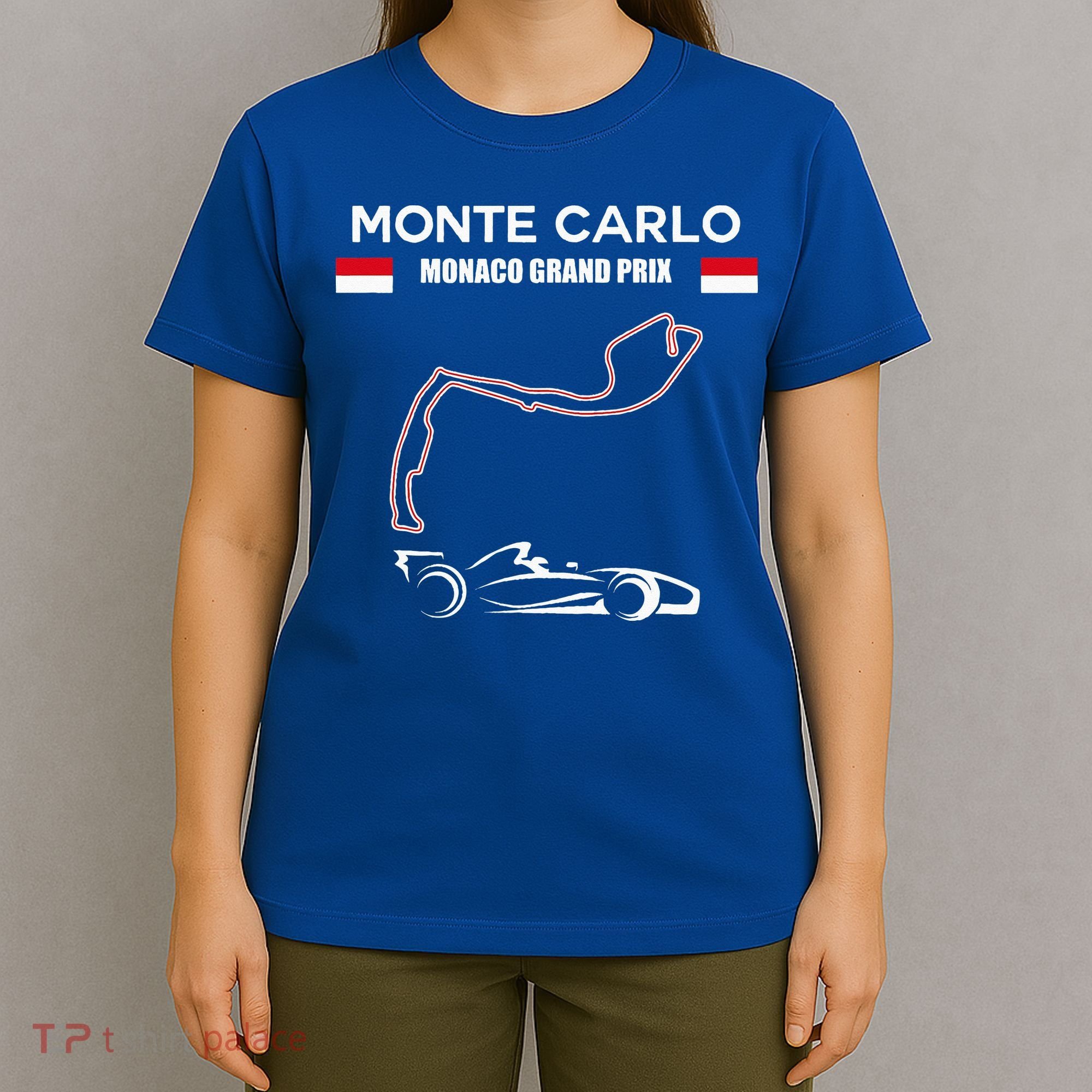 Monte Carlo Race Track Formula Racing Car Monaco Main Price T-Shirt