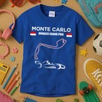 Monte Carlo Race Track Formula Racing Car Monaco Main Price Kids T-Shirt thumb 3