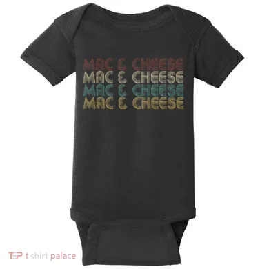 Mac & Cheese Retro Baby Bodysuit