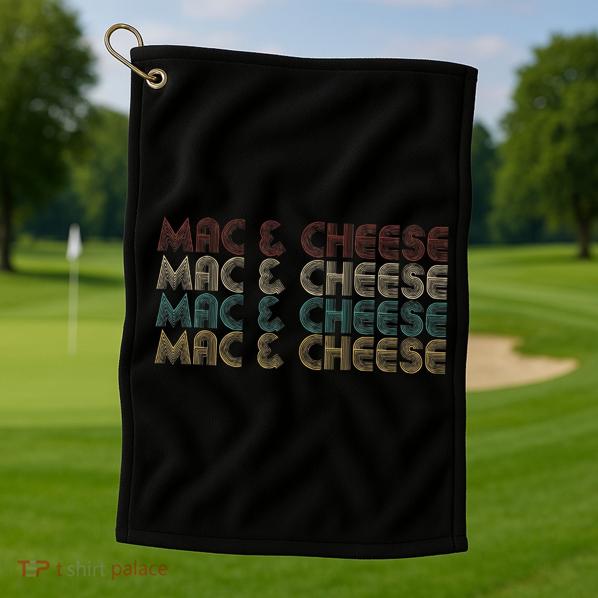 Mac & Cheese Retro Golf Towel