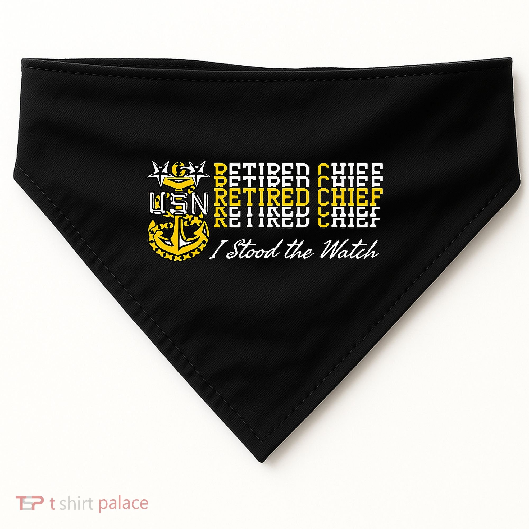 Master Chief Retired I Stood The Watch USA-Made Doggie Bandana