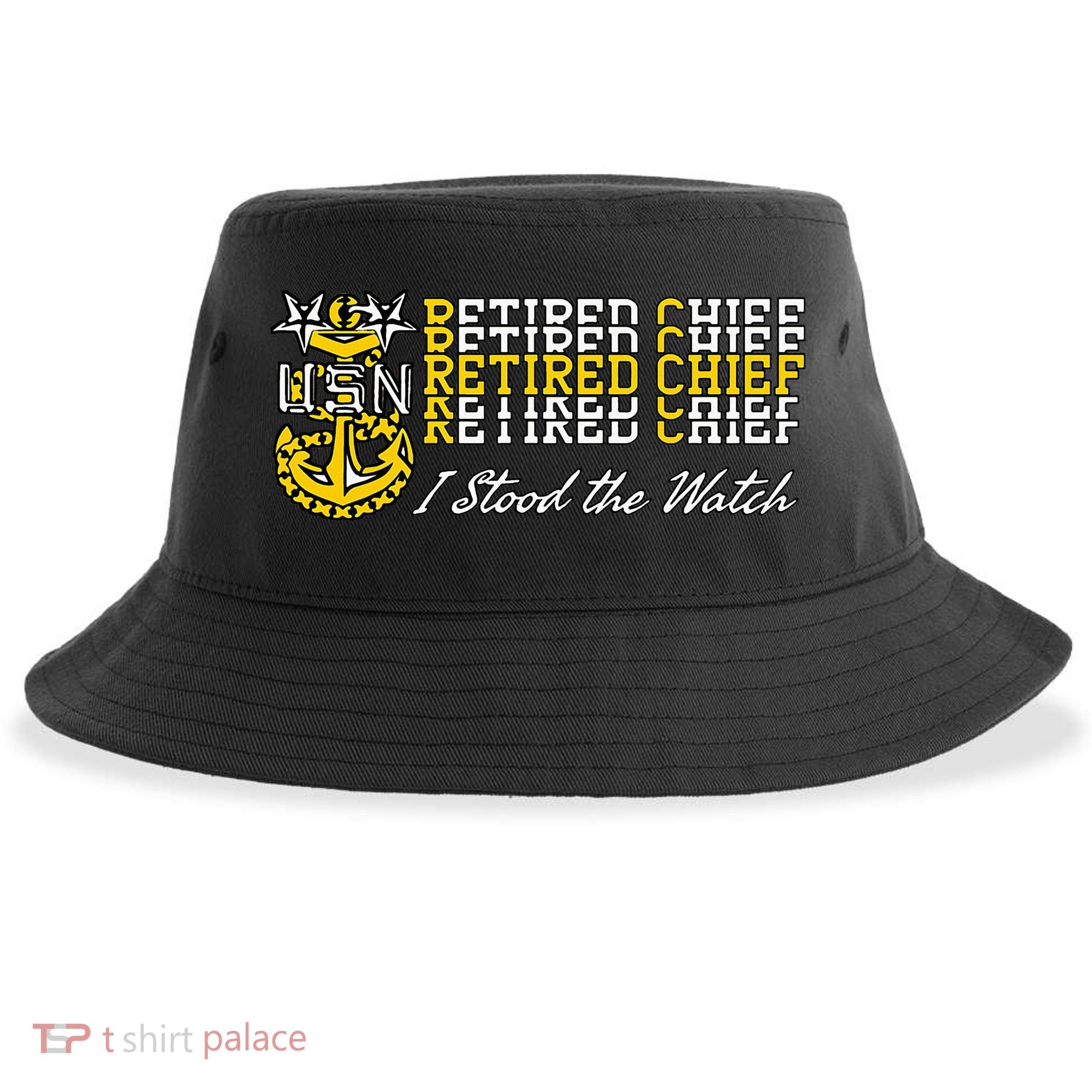 Master Chief Retired I Stood The Watch Sustainable Bucket Hat