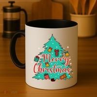 Merry Christmas Retro Christmas Tree Santa Claus Xmas Goodies Groovy Plus Size Coffee Mug thumb 4