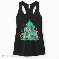 Merry Christmas Retro Christmas Tree Santa Claus Xmas Goodies Groovy Plus Size Women's Tank Top thumb 0