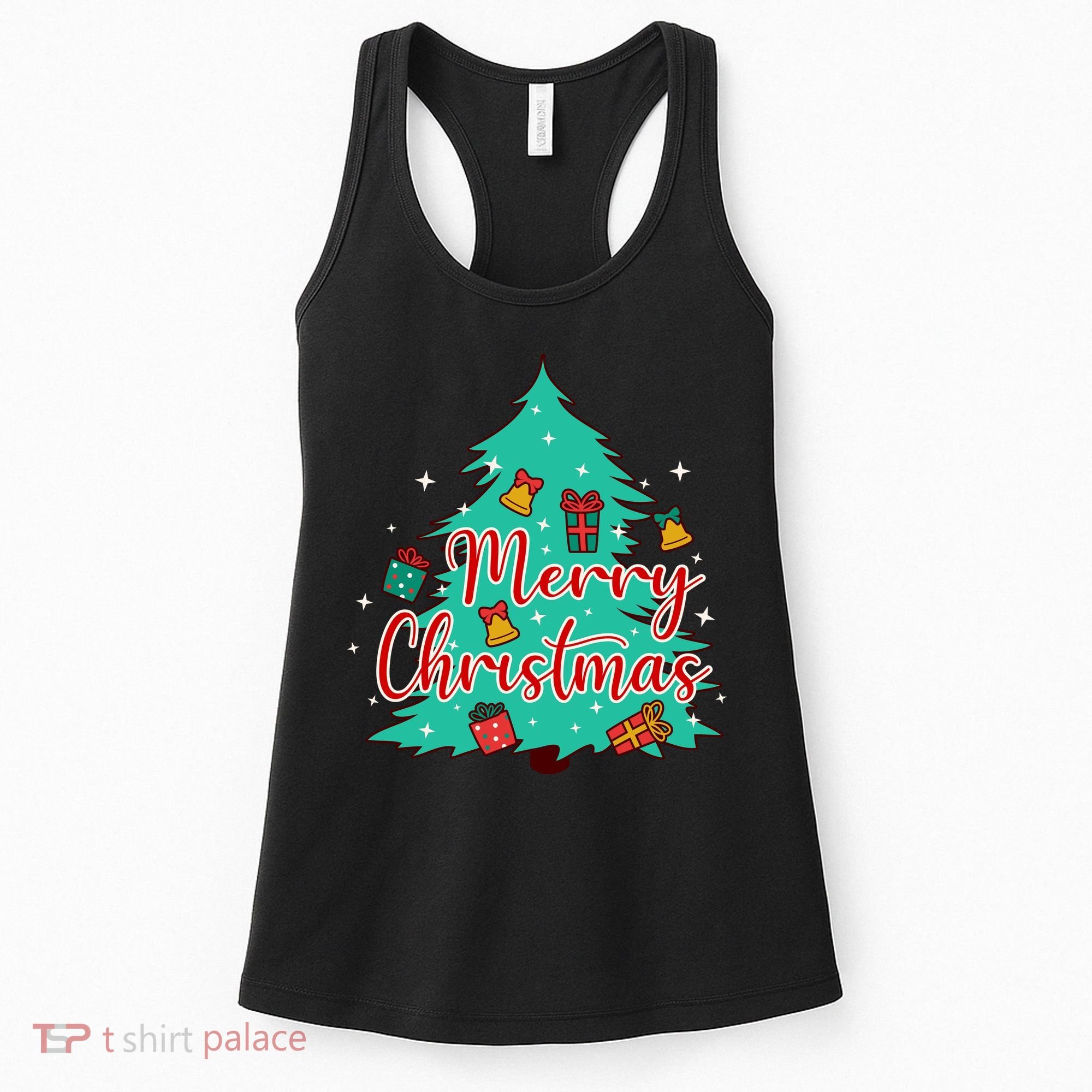 Merry Christmas Retro Christmas Tree Santa Claus Xmas Goodies Groovy Plus Size Women's Tank Top