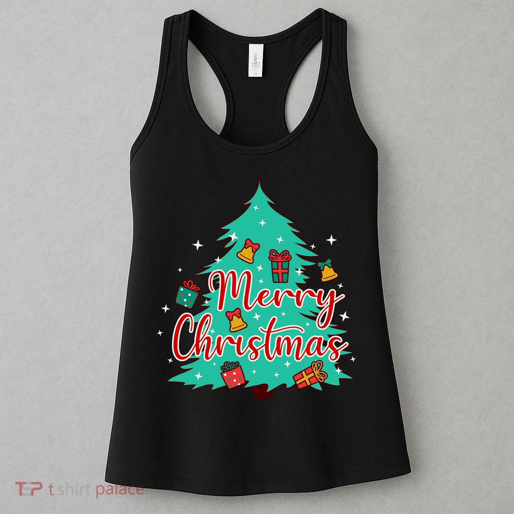 Merry Christmas Retro Christmas Tree Santa Claus Xmas Goodies Groovy Plus Size Women's Tank Top