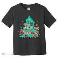 Merry Christmas Retro Christmas Tree Santa Claus Xmas Goodies Groovy Plus Size Toddler T-Shirt thumb 0