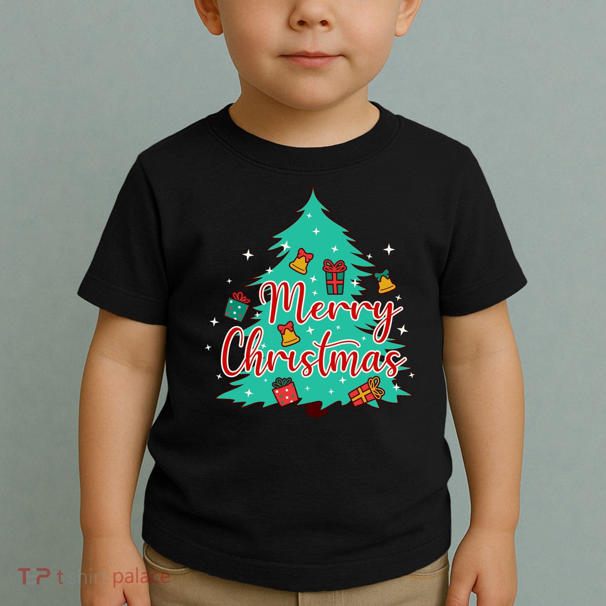 Merry Christmas Retro Christmas Tree Santa Claus Xmas Goodies Groovy Plus Size Toddler T-Shirt
