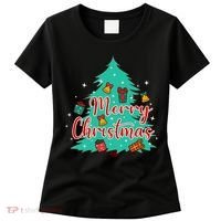 Merry Christmas Retro Christmas Tree Santa Claus Xmas Goodies Groovy Plus Size Women's T-Shirt thumb 0