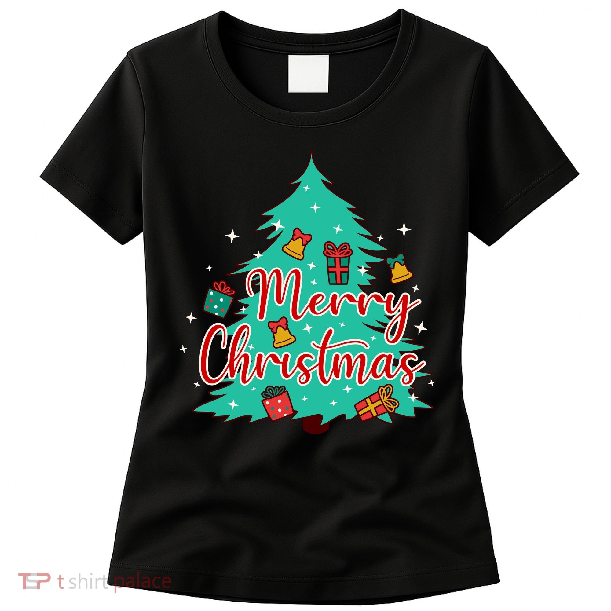 Merry Christmas Retro Christmas Tree Santa Claus Xmas Goodies Groovy Plus Size Women's T-Shirt