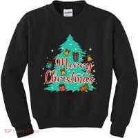 Merry Christmas Retro Christmas Tree Santa Claus Xmas Goodies Groovy Plus Size Kids Sweatshirt thumb 0