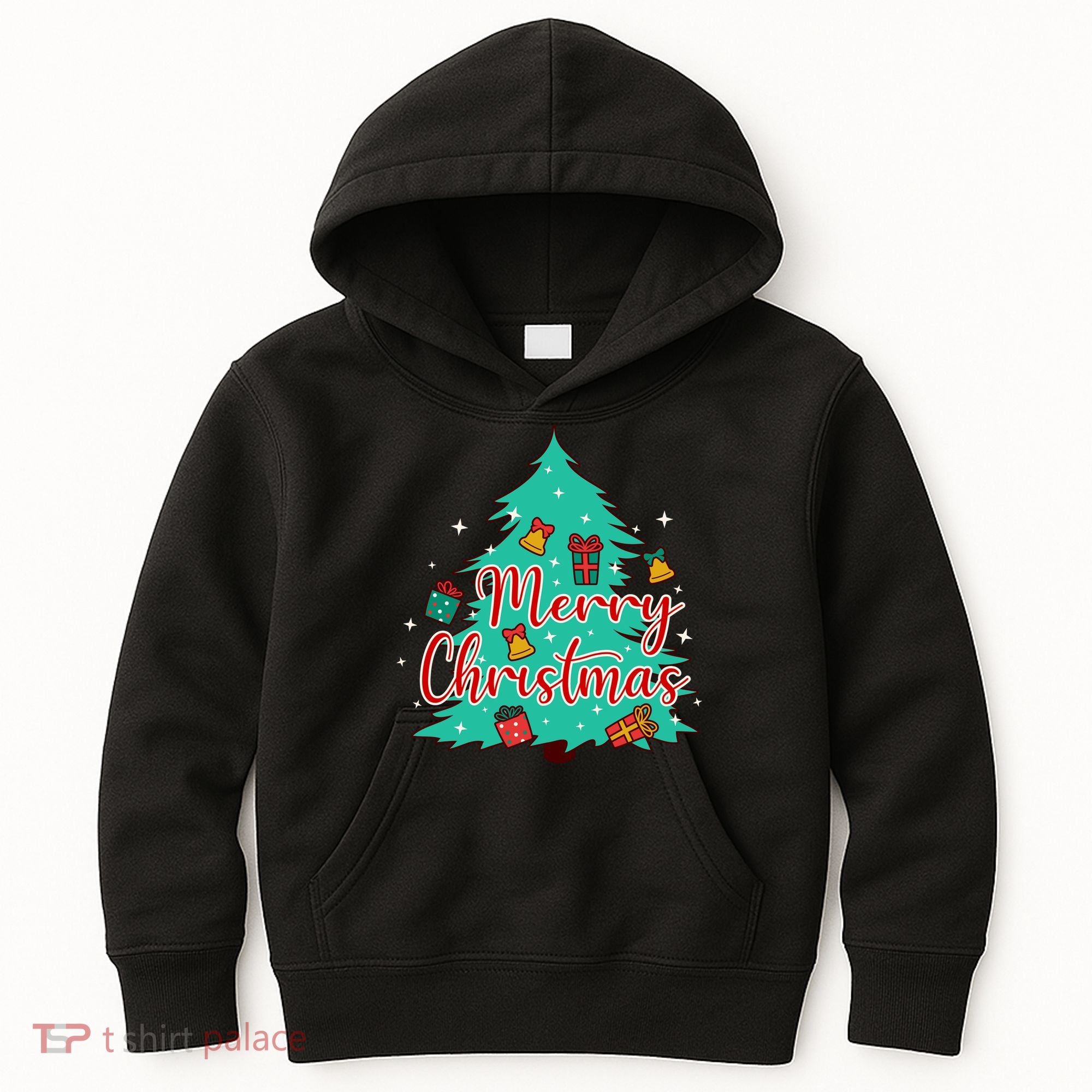 Merry Christmas Retro Christmas Tree Santa Claus Xmas Goodies Groovy Plus Size Kids Hoodie