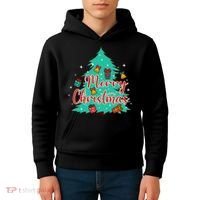 Merry Christmas Retro Christmas Tree Santa Claus Xmas Goodies Groovy Plus Size Kids Hoodie thumb 4