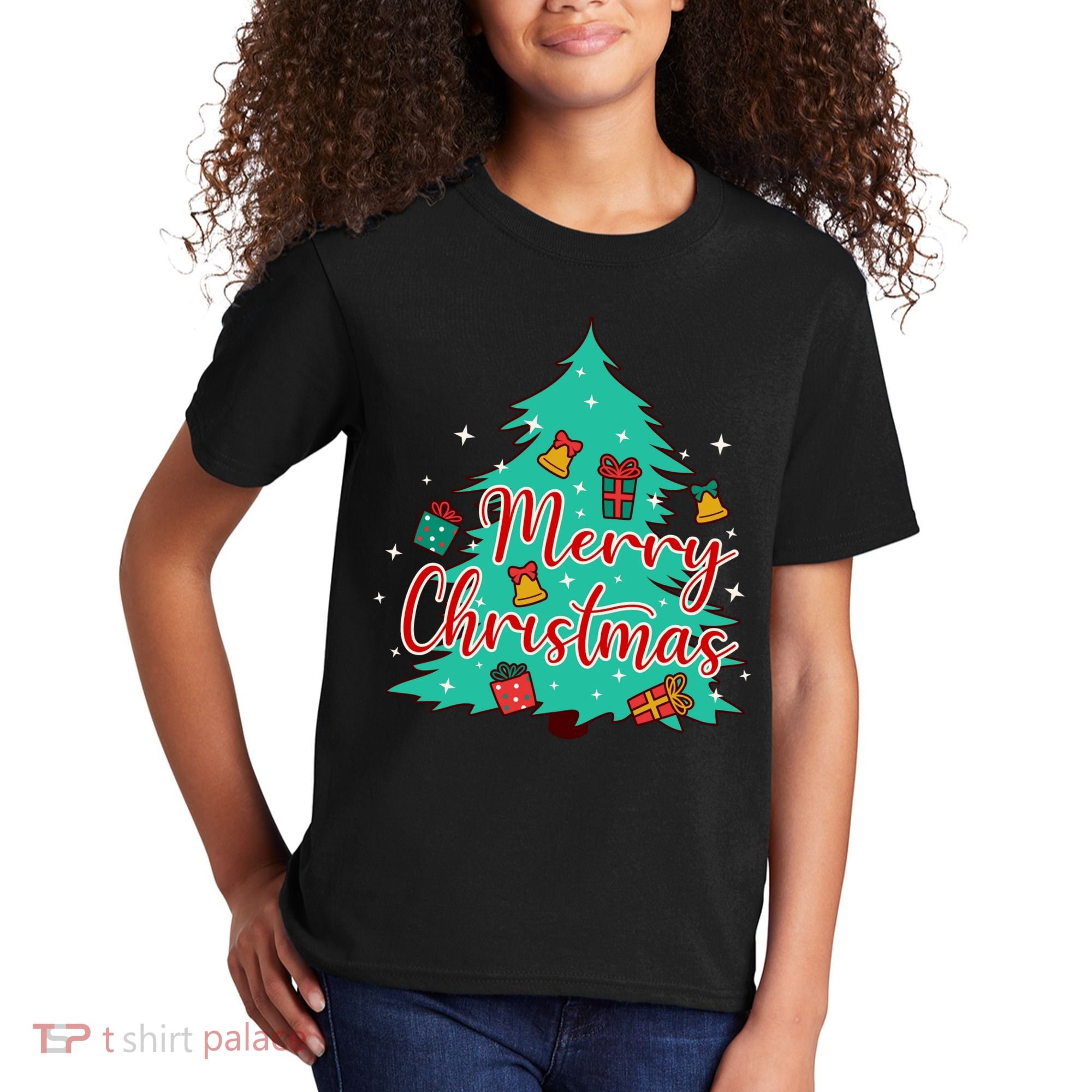 Merry Christmas Retro Christmas Tree Santa Claus Xmas Goodies Groovy Plus Size Kids T-Shirt