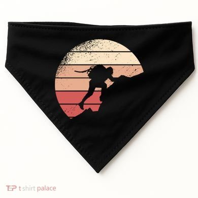 Mountain Climber Retro Sunset USA-Made Doggie Bandana