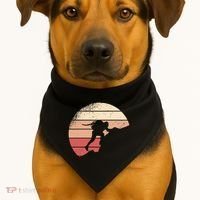 Mountain Climber Retro Sunset USA-Made Doggie Bandana thumb 1