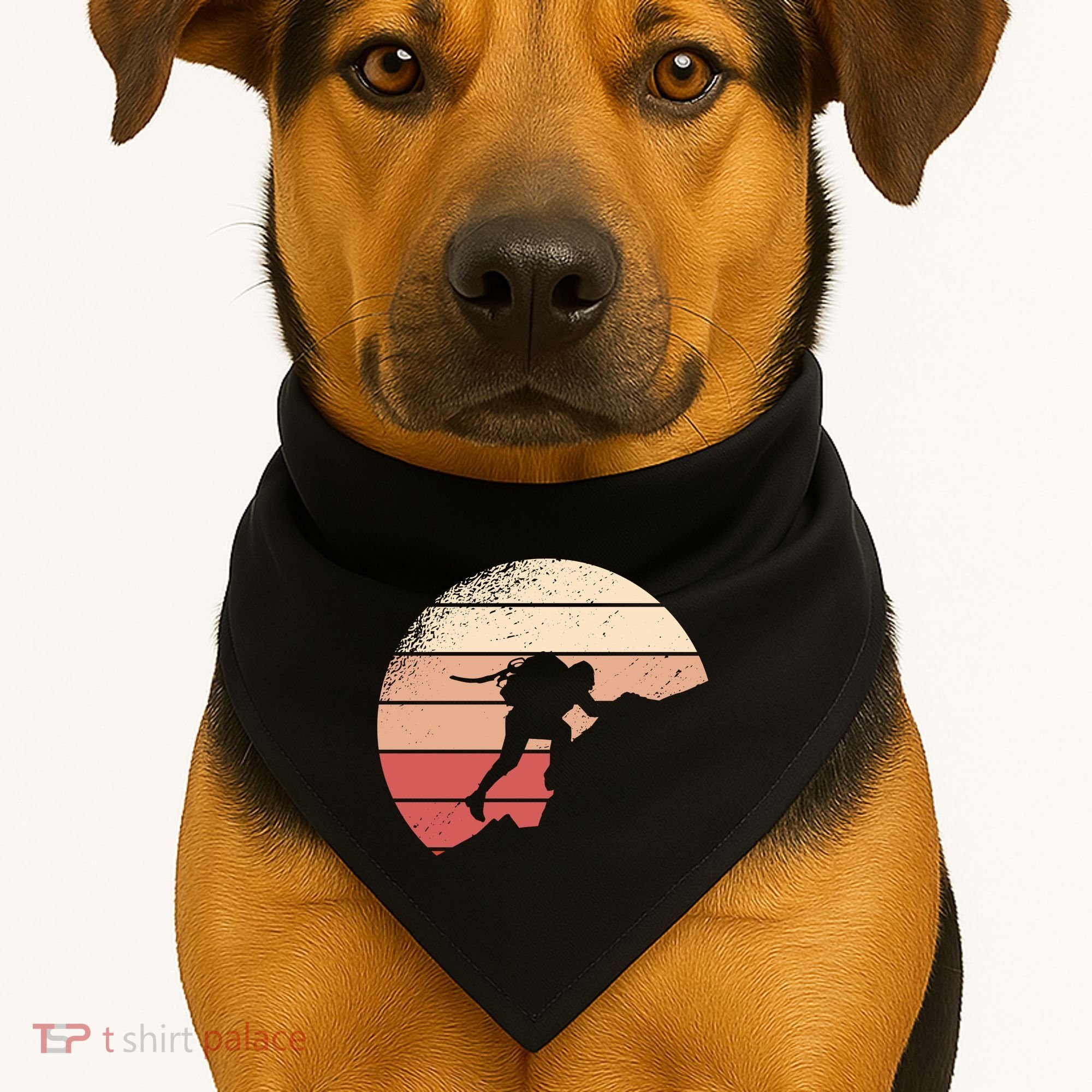 Mountain Climber Retro Sunset USA-Made Doggie Bandana