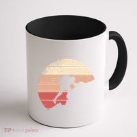 Mountain Climber Retro Sunset Coffee Mug thumb 1