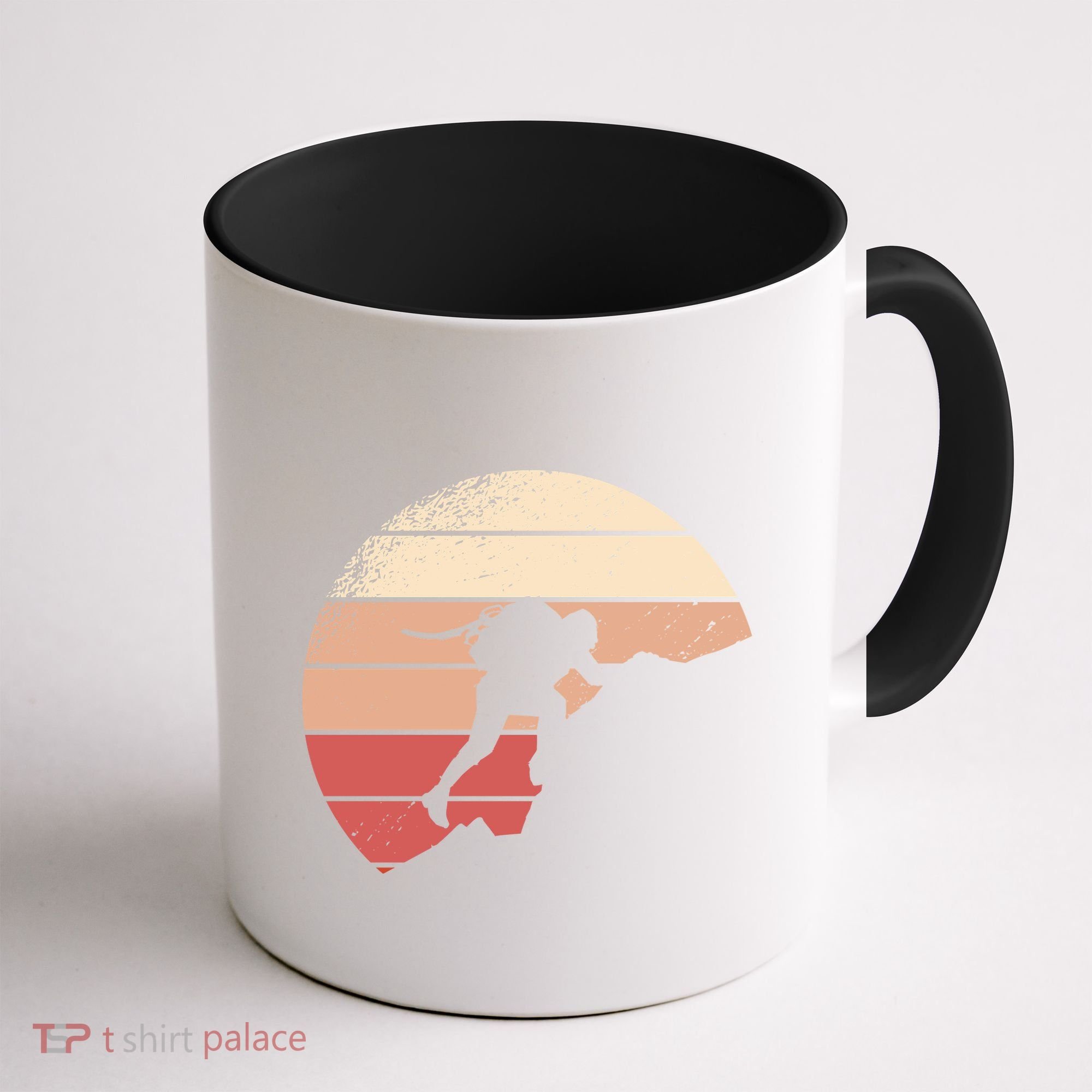 Mountain Climber Retro Sunset Coffee Mug