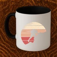 Mountain Climber Retro Sunset Coffee Mug thumb 2