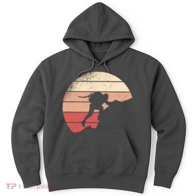 Mountain Climber Retro Sunset Hoodie