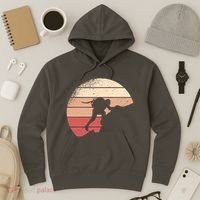 Mountain Climber Retro Sunset Hoodie thumb 3