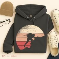 Mountain Climber Retro Sunset Hoodie thumb 4
