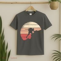 Mountain Climber Retro Sunset T-Shirt thumb 2